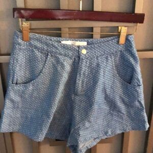 Oh My Love lightweight polkadot Denim color shorts size S